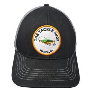 The Tackle Shop Snapback Trucker Hat Black One Size Mesh Back 6 Panel Vie Gear
